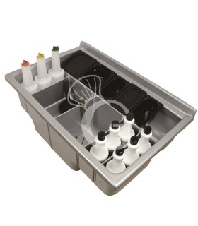 Posicionador de bebidas integrable gris metalizado L 840 mm x P 540 mm x H 420 mm