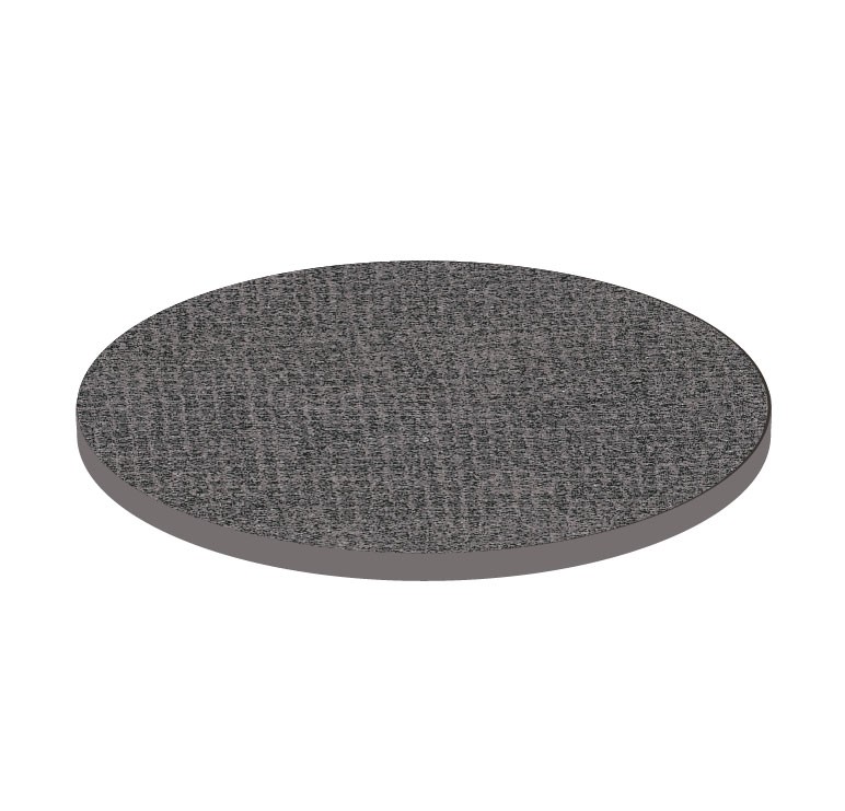 Tablero redondo en HPL estratificado Tex Stone, Ø 600 mm, grosor 10 mm