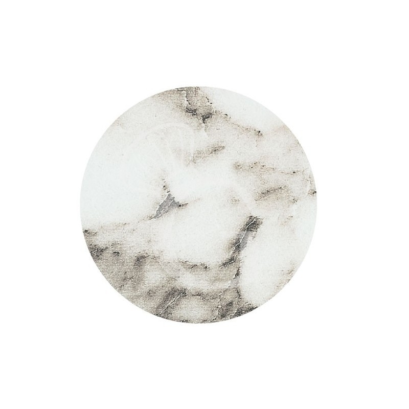 Tablero redondo en HPL estratificado Karara White, Ø 600 mm, grosor 10 mm