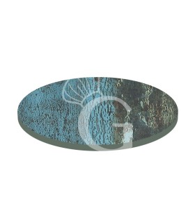 Tablero redondo en HPL estratificado acabado Aqua Painted Metal, Ø 600 mm, grosor 10 mm