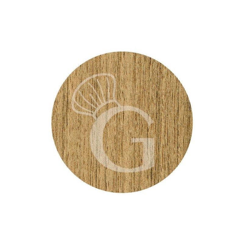 Tablero redondo en HPL estratificado Urban Teak, Ø 600 mm, grosor 10 mm