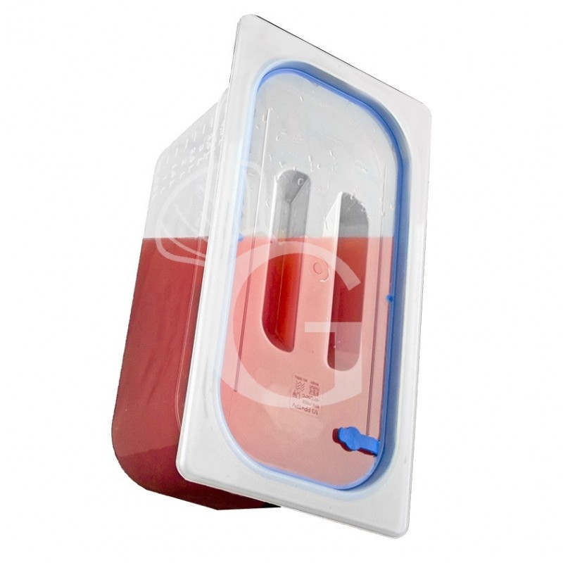 Tapa de polipropileno con cierre hermético GN1/9 dimensiones 108 mm x P 176 mm