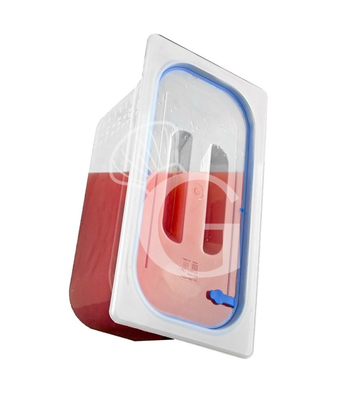 Tapa de polipropileno con cierre hermético GN1/6 dimensiones  L 265 x P163 mm