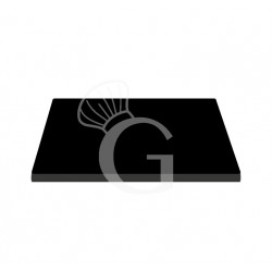 Piano cuadrado en laminado HPL negro, 600x600 mm, espesor 10 mm