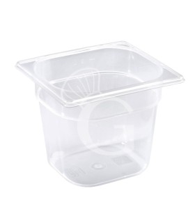 CUBETA EN POLIPROPILENO GN 1/6 - 176 MM X 162 MM X H 150 MM