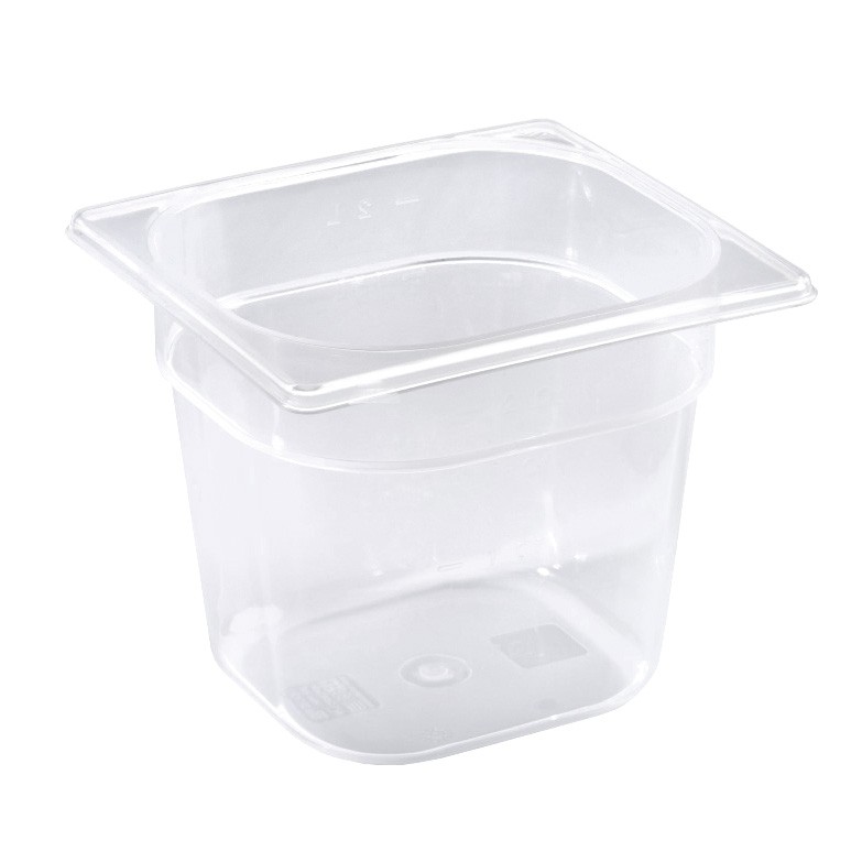 CUBETA EN POLIPROPILENO GN 1/6 - 176 MM X 162 MM X H 150 MM