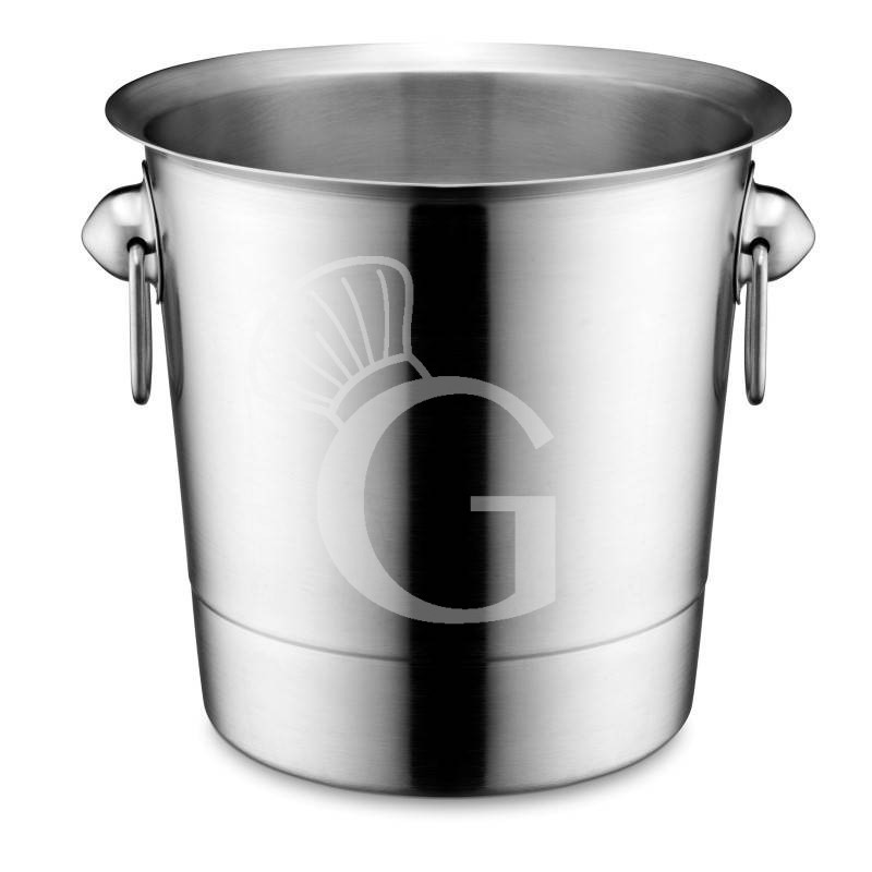 Cubitera  para champagne y cava con anillas de acero inox Ø190 x H 190 mm