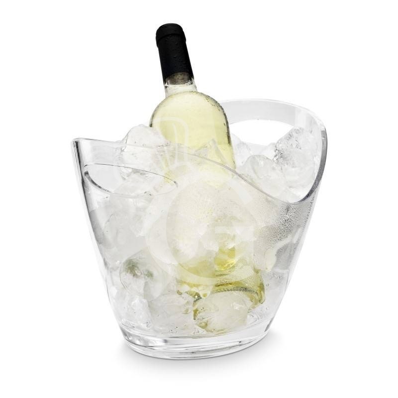 Cubitera ovalada para champagne y cava de acrílico transparente L 350 x P 260 x H 270 mm