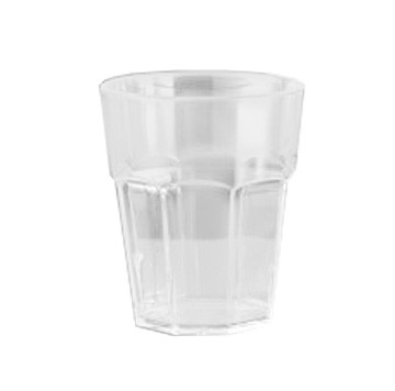 Vaso de policarbonato transparente de diámetro 60/90 mm de diámetro y H 132 mm