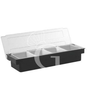 Porta condimentos de plástico 4 compartimientos