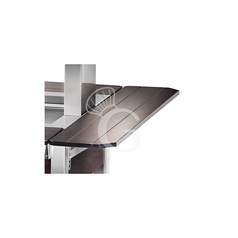 Estante frontal fijo con deslizador de bandejas- ROBLE