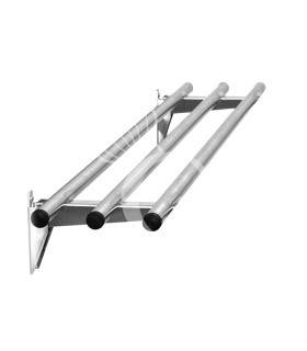 Estante frontal tubular de inox, plegable para 2 x GN1/1