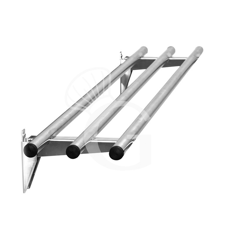 Estante frontal tubular de inox, plegable para 3 x GN1/1 Estante frontal tubular de inox, plegable para 3 x GN1/1