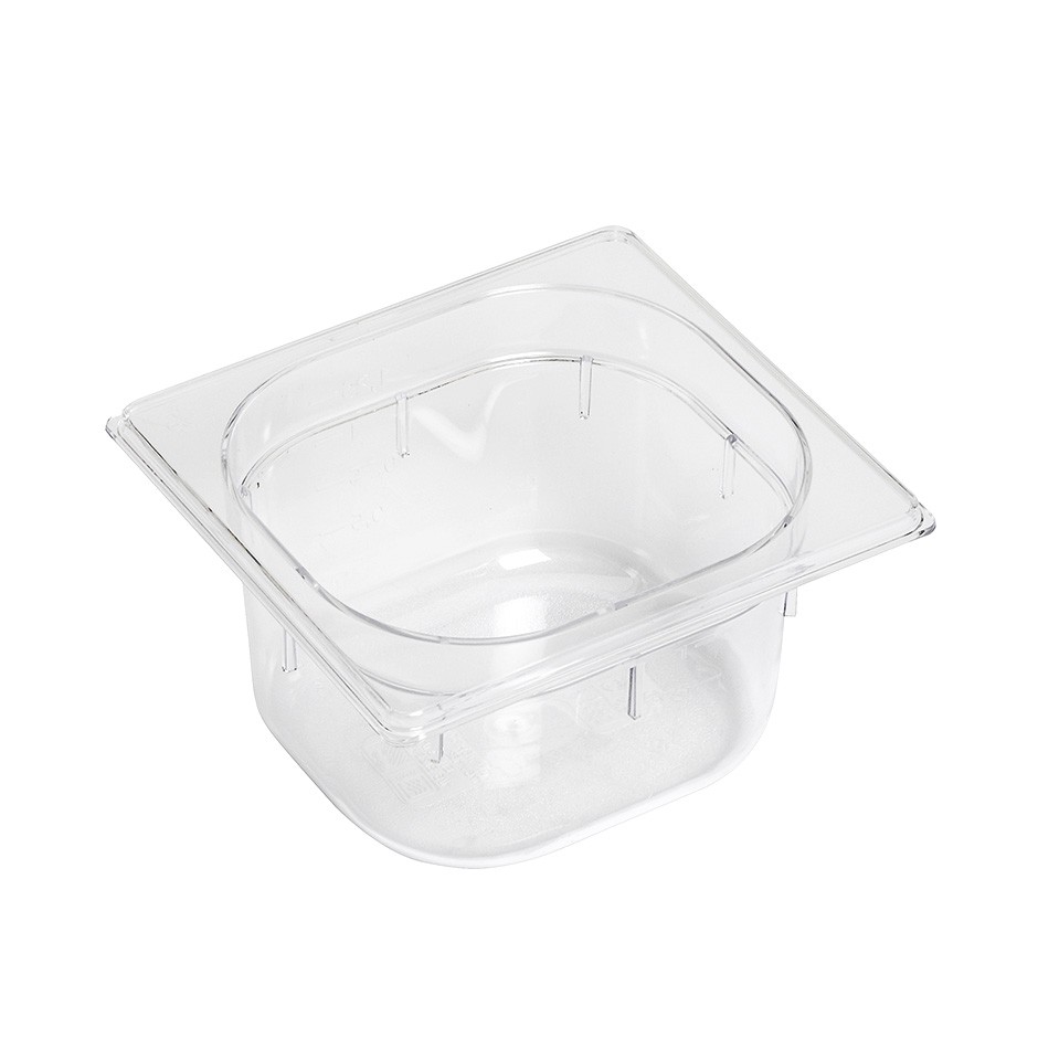 CUBETA APILABLE DE POLICARBONATO GN1/6 - L 176 MM X P 162 MM X H 100 MM