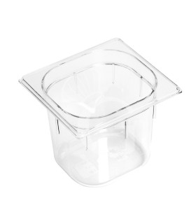 CUBETA APILABLE DE POLICARBONATO GN1/6 - L 176 MM X P 162 MM X H 150 MM