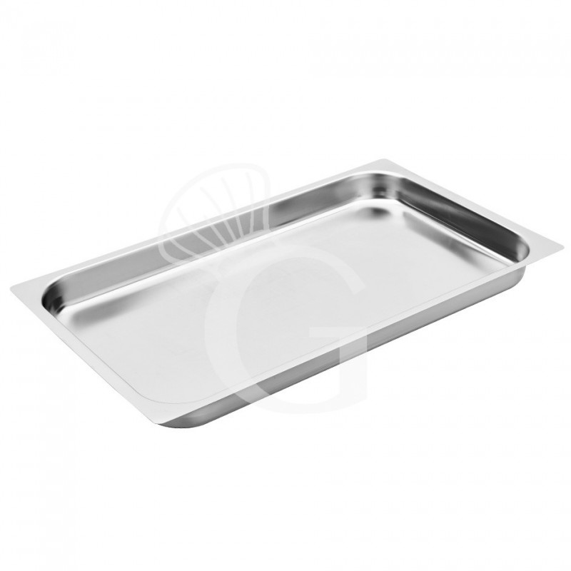 Bandeja rectangular de acero inox GN1/1  L 530 mm x P 325 mm x H 40 mm