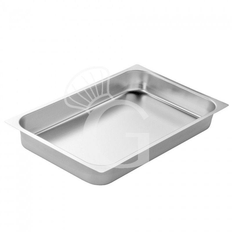 Bandeja rectangular de acero inox GN1/1 L 530 mm X P 325 mm X H 65 mm