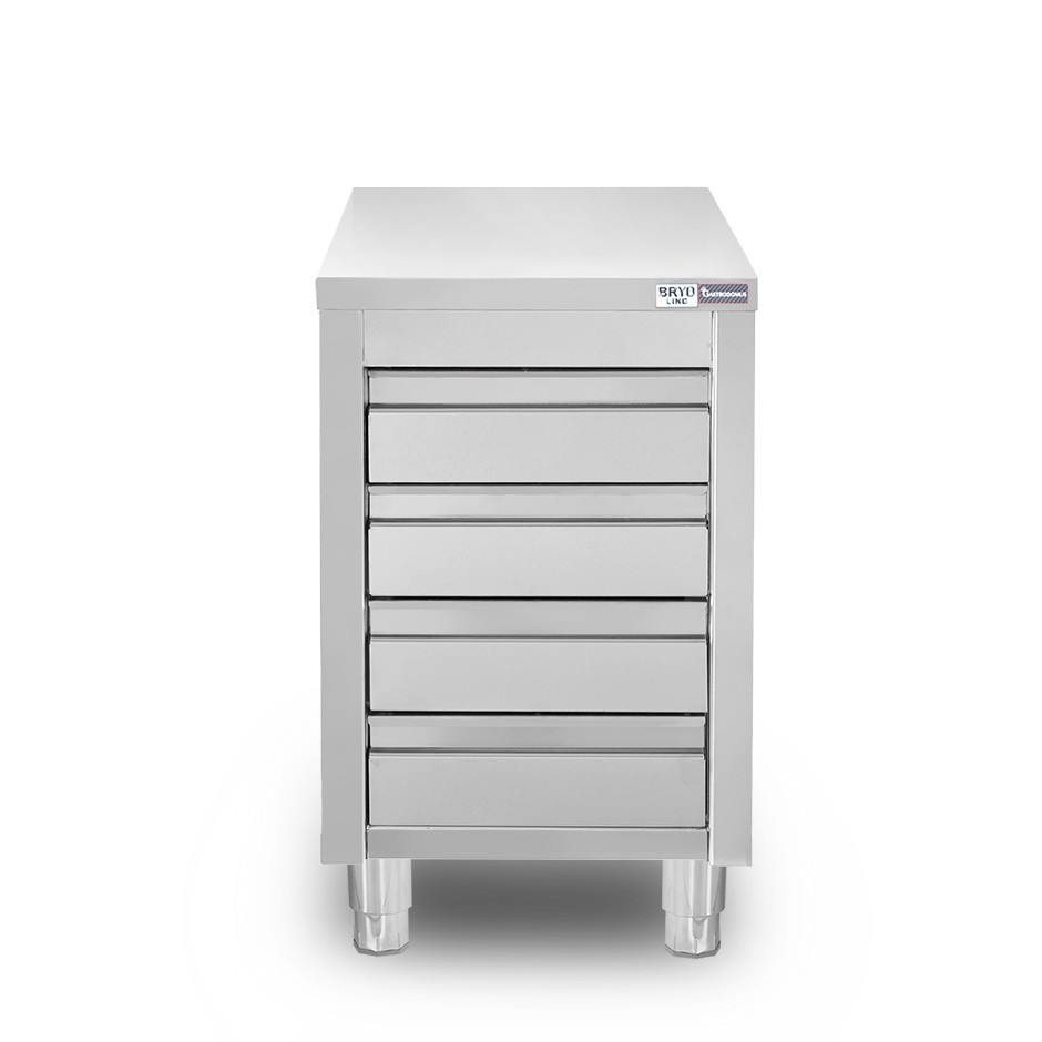 Cajonera con 4 cajones, longitud 500 mm x profundidad 600 mm x altura 855 mm