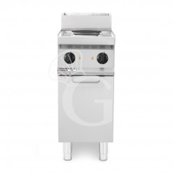 Cocina eléctrica profesional 2 placas de cocción sobre armario cerrado de 700 mm de profundidad