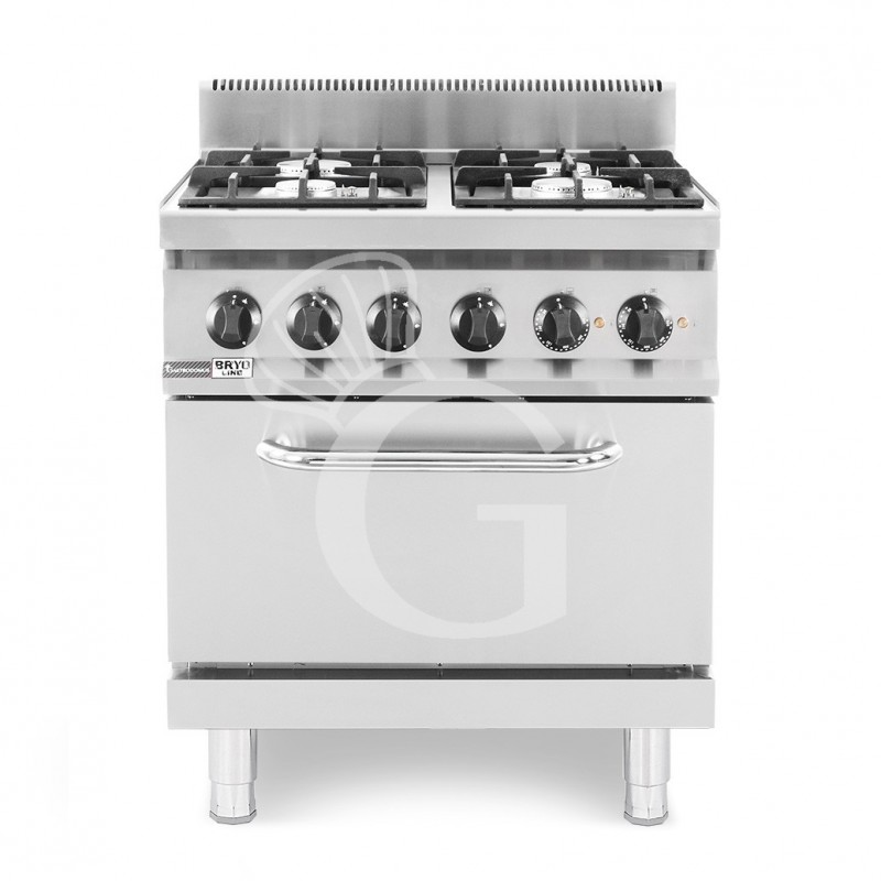 Cocina de gas con 4 fuegos, horno eléctrico estático, profundidad 700 mm Cocina de gas con 4 fuegos, horno eléctrico estático, profundidad 700 mm