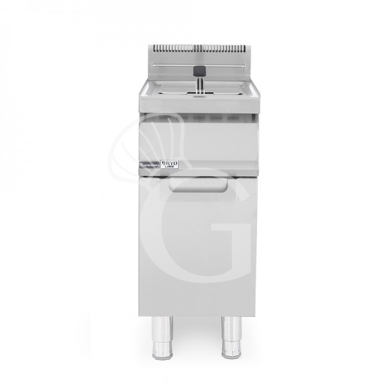 Freidora profesional de gas sobre mueble cerrado 1 cuba 20 LT 15,5 Kw