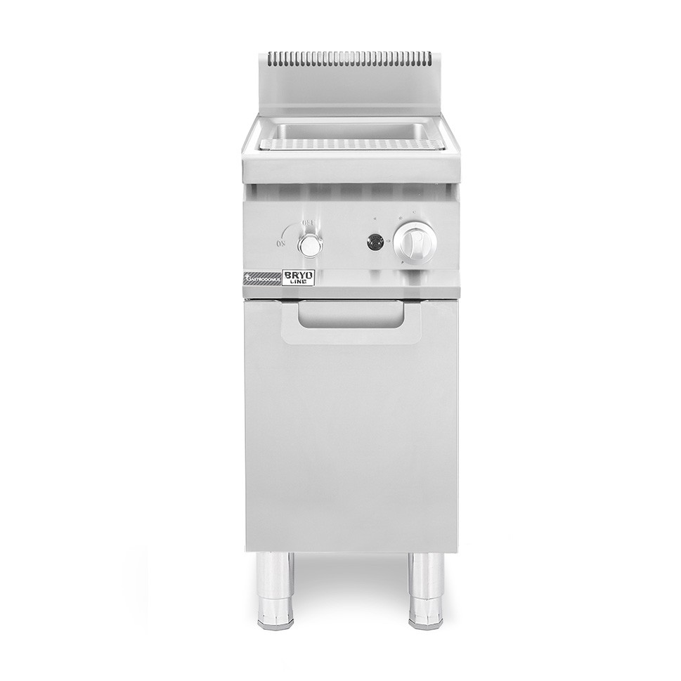 Cocedor de pasta a gas profesional sobre armario cerrado 1 cuba