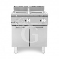 Cocedor de pasta profesional de gas sobre mueble cerrado 2 cubas , 40 LT+ 40 LT, Prof. 900