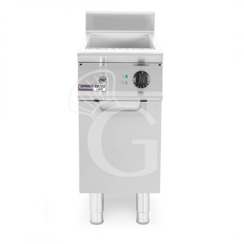 Cocedor de pasta eléctrico profesional sobre armario cerrado 2 cubas, 40 Lt