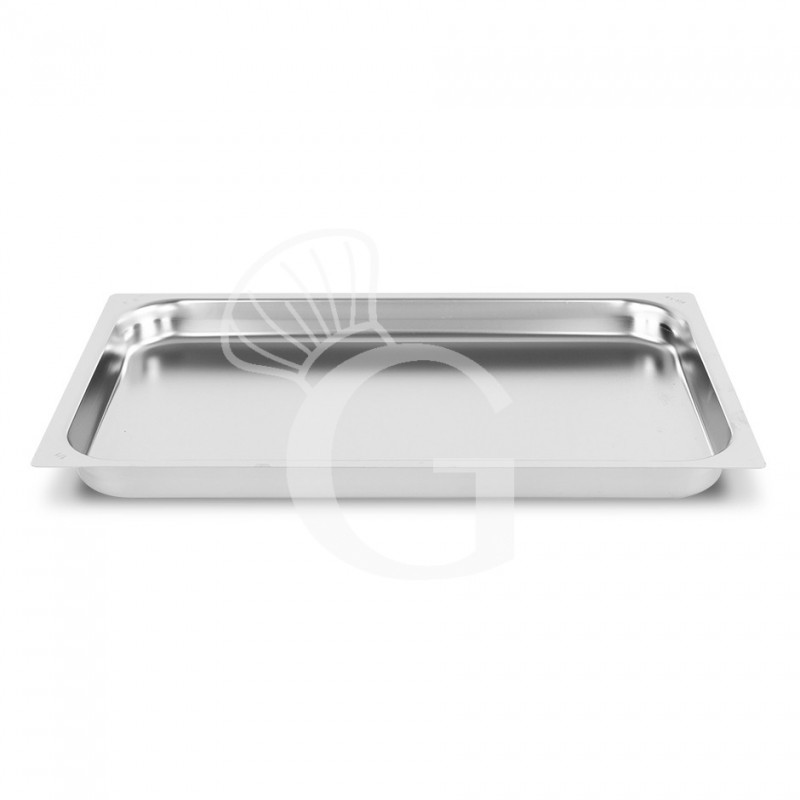 Bandeja rectangular de acero inox GN1/1  L 530 mm x P 325 mm x H 40 mm