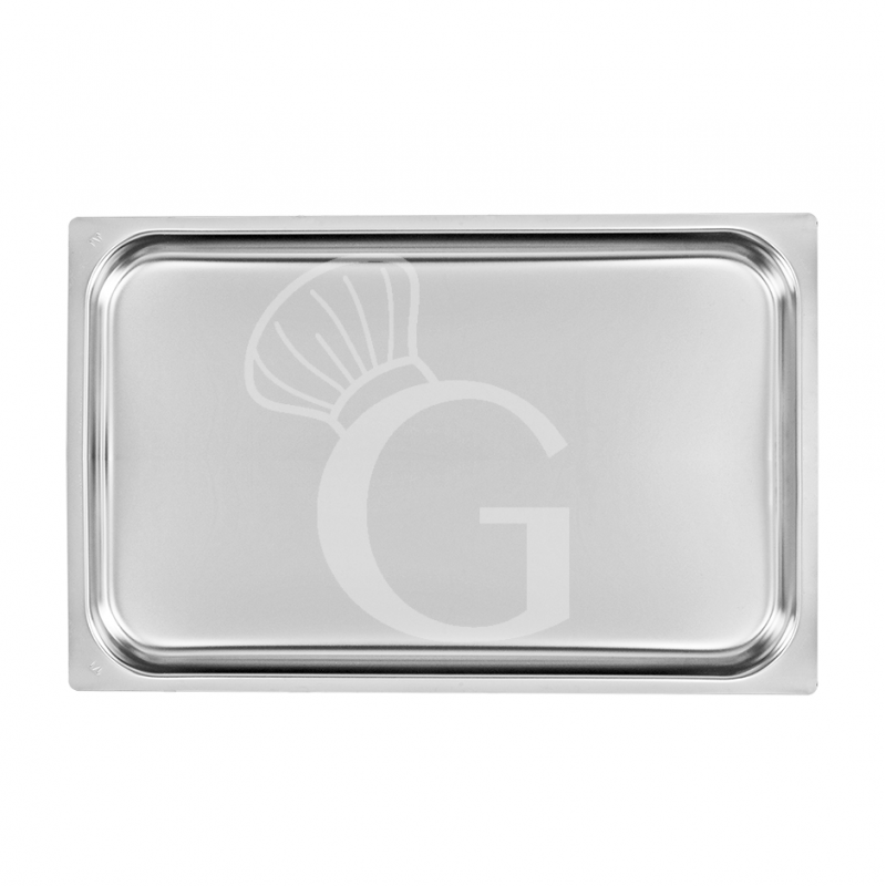 Bandeja rectangular de acero inox GN1/1  L 530 mm x P 325 mm x H 40 mm