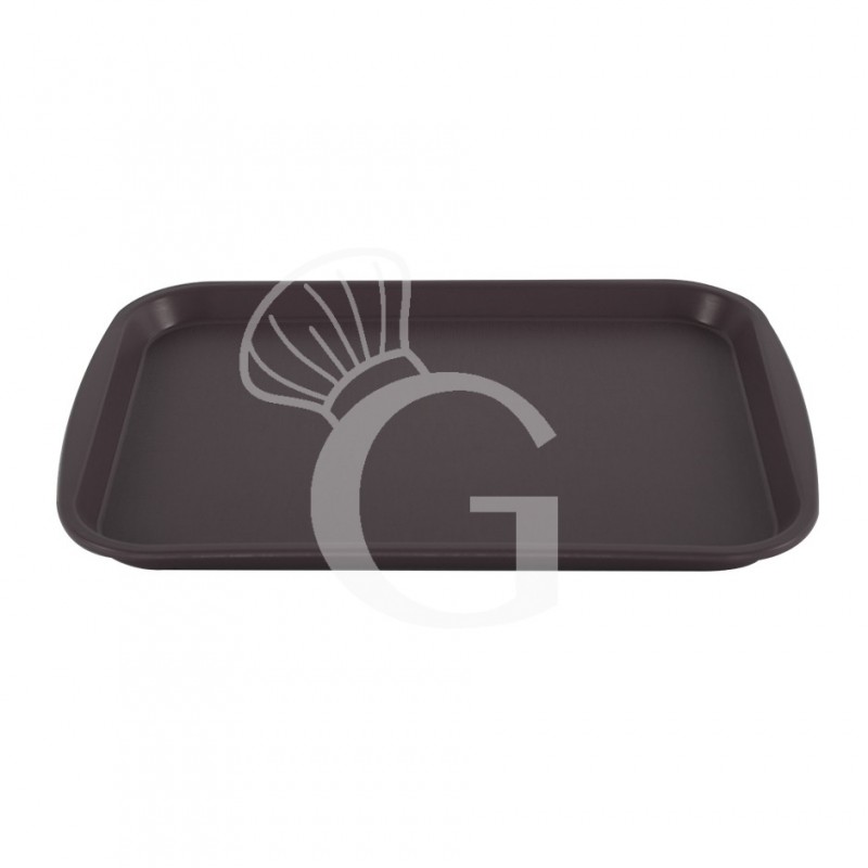BANDEJA RECTANGULAR EN POLIPROPILENO COLOR MARRÓN - DIMENSIONES L 365 X P 270 X H 20 MM