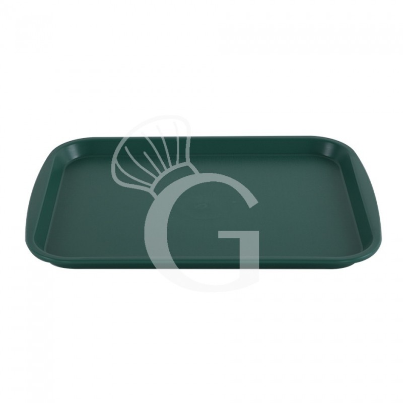 BANDEJA RECTANGULAR EN POLIPROPILENO COLOR VERDE - DIMENSIONES L 365 X P 270 X H 20 MM
