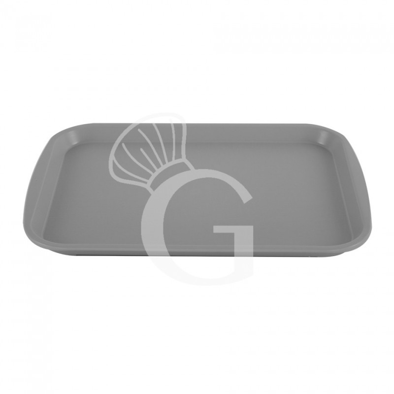 BANDEJA RECTANGULAR EN POLIPROPILENO COLOR GRIS CLARO - DIMENSIONES L 475 X P 355 X H 20 MM