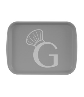 BANDEJA RECTANGULAR EN POLIPROPILENO COLOR GRIS CLARO - DIMENSIONES L 365 X P 270 X H 20 MM