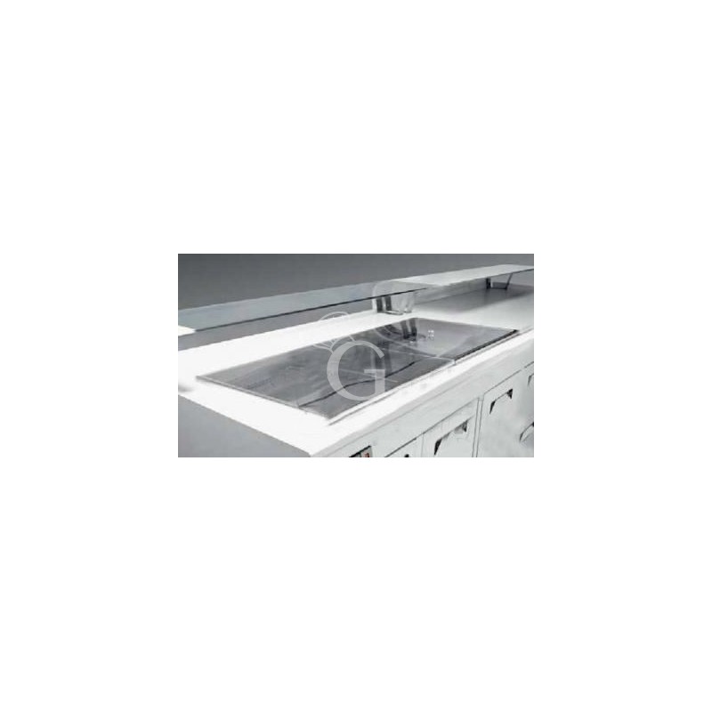 Cubierta de plexiglás para cuba refrigerada L 1000 mm