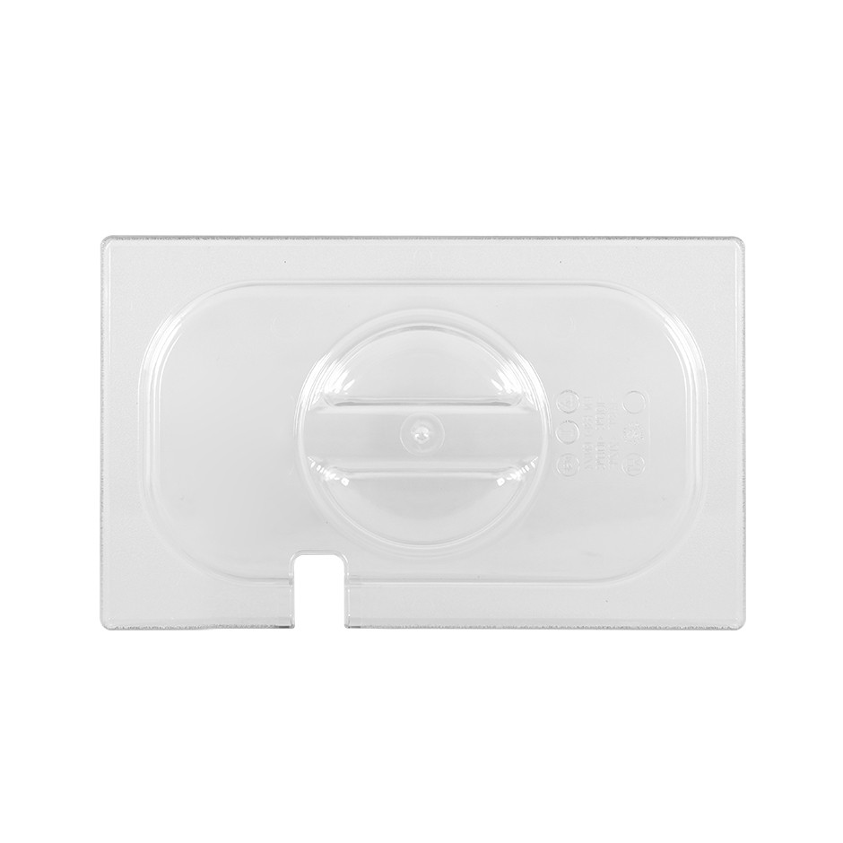 TAPA CON ORIFICIO PARA UTENSILIO DE POLICARBONATO GN1/4 DIMENSIONES L 265 MM X P 163 MM