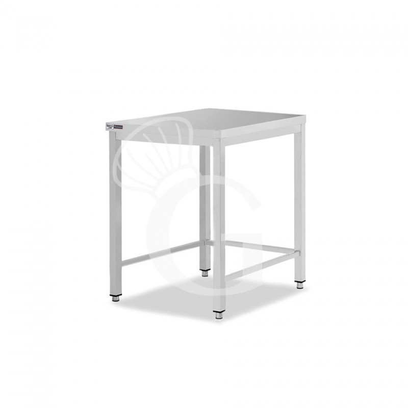 Mesa simple de acero inoxidable con dimensiones L 600 mm x P 800 mm x A 865 mm