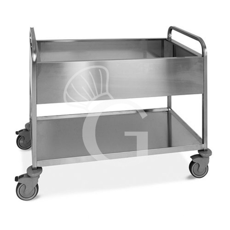Carro de servicio de acero inoxidable para apoyo cubetas 3xGN 1/1 L 1170 mm x P 630 mm x H 940 mm