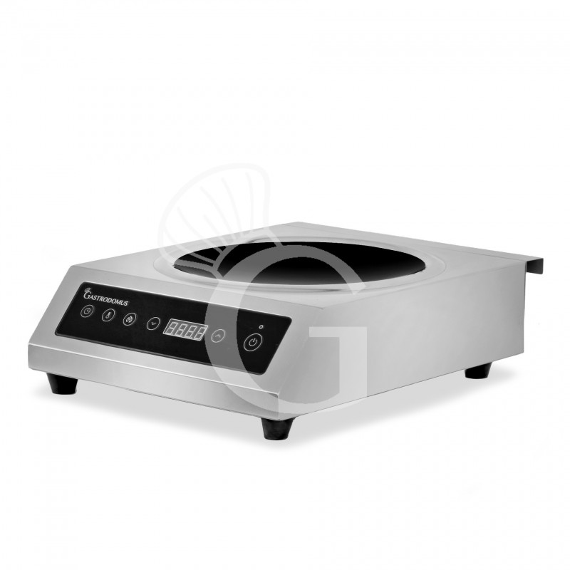 Wok de inducción con 1 zona de cocción y 3,5 KW de potencia que incluye una sartén