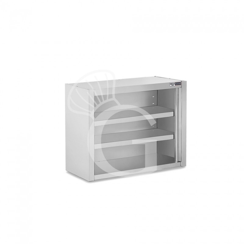 Armario de pared inox con 1 estante, L 700 mm x P 400 mm x A 800 mm