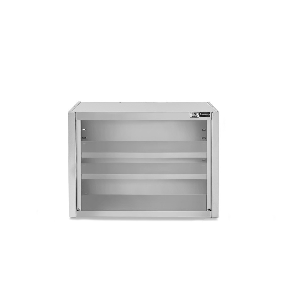 Armario de pared inox con 1 estante, L 700 mm x P 400 mm x A 800 mm