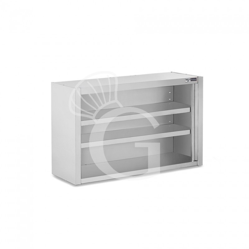 Armario de pared inox con 1 estante, L 900 mm x P 400 mm x A 800 mm