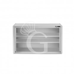 Armario de pared inox con 1 estante, L 900 mm x P 400 mm x A 800 mm