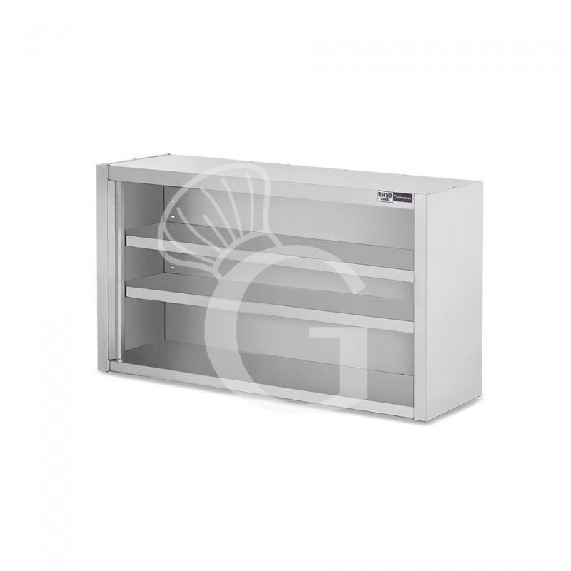 Armario de pared inox con 1 estante, L 1000 mm x P 400 mm x A 800 mm