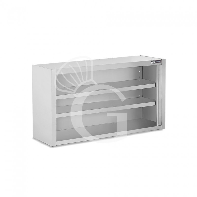 Armario de pared inox con 1 estante, L 1000 mm x P 400 mm x A 800 mm