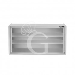 Armario de pared inox con 1 estante, L 1300 mm x P 400 mm x A 800 mm