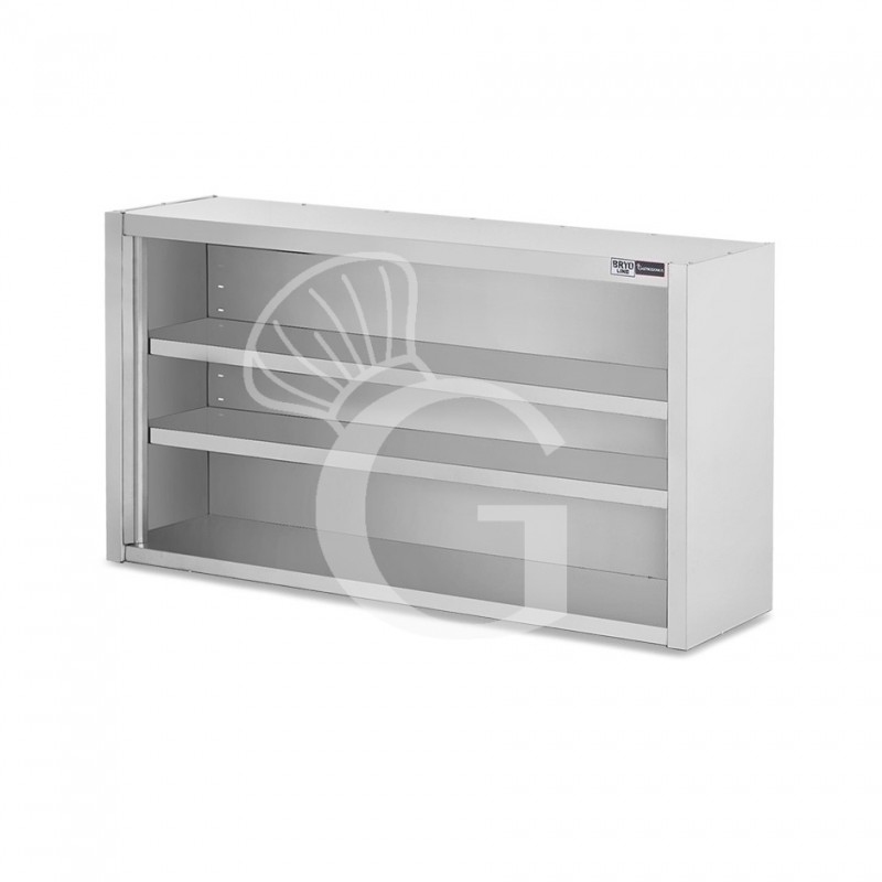 Armario de pared inox con 1 estante, L 1400 mm x P 400 mm x A 800 mm