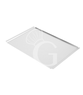 Bandeja de acero inox 460 mm x 340 mm H 10 mm