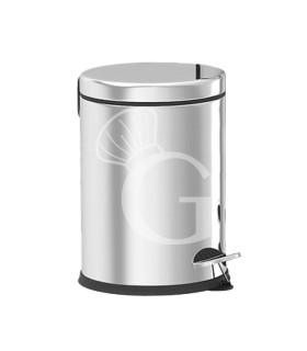 Cubo de basura pequeño de acero inoxidable, 20 LT