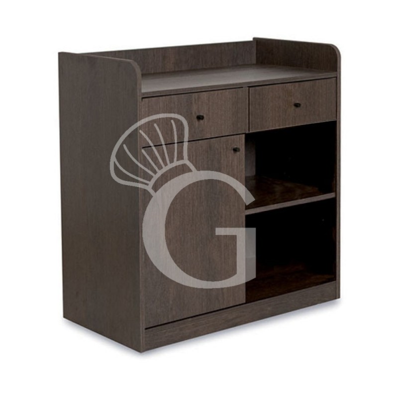 Mueble de servicio compuesto por 1 puerta, 2 cajones y 1 compartimento abierto - L 940 mm x P 480 mm x H 980 mm